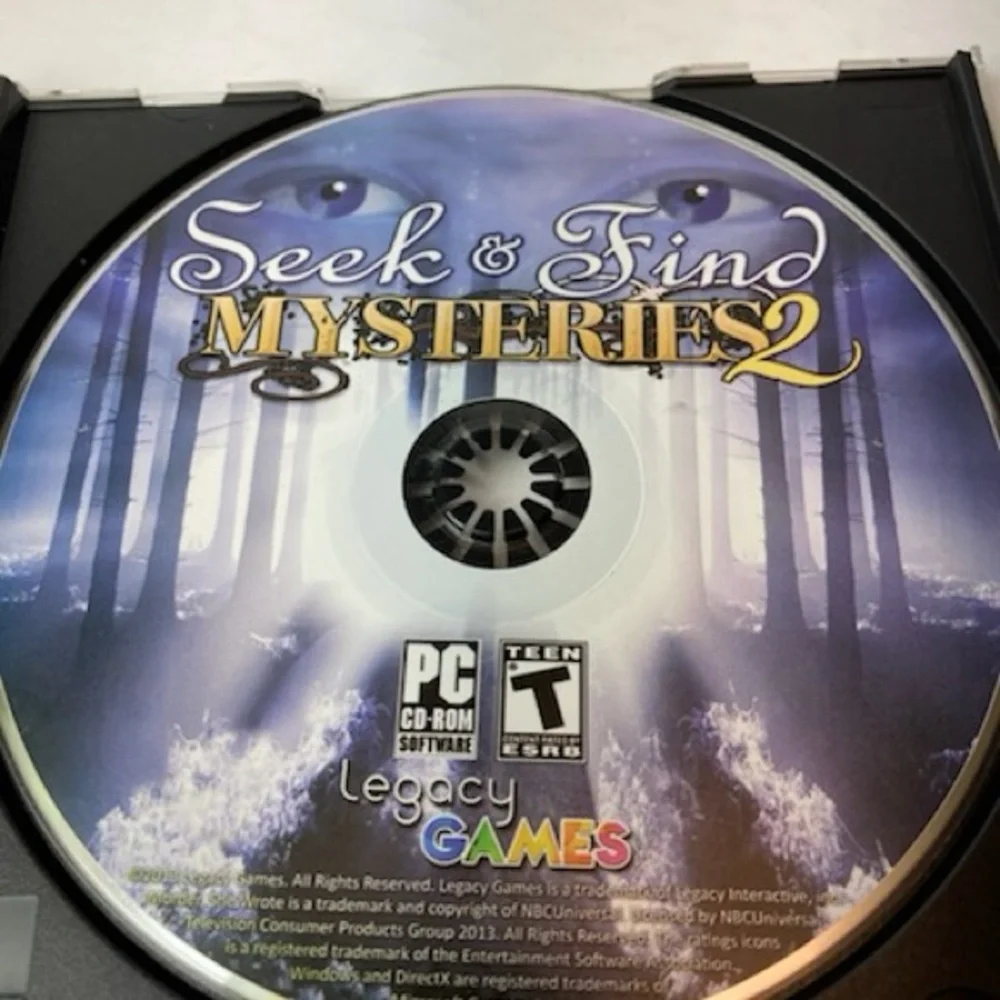 Legacy 2013 Seek And Find Mysteries 2 PC CD-ROM Hidden Objects Game 3 Games In 1